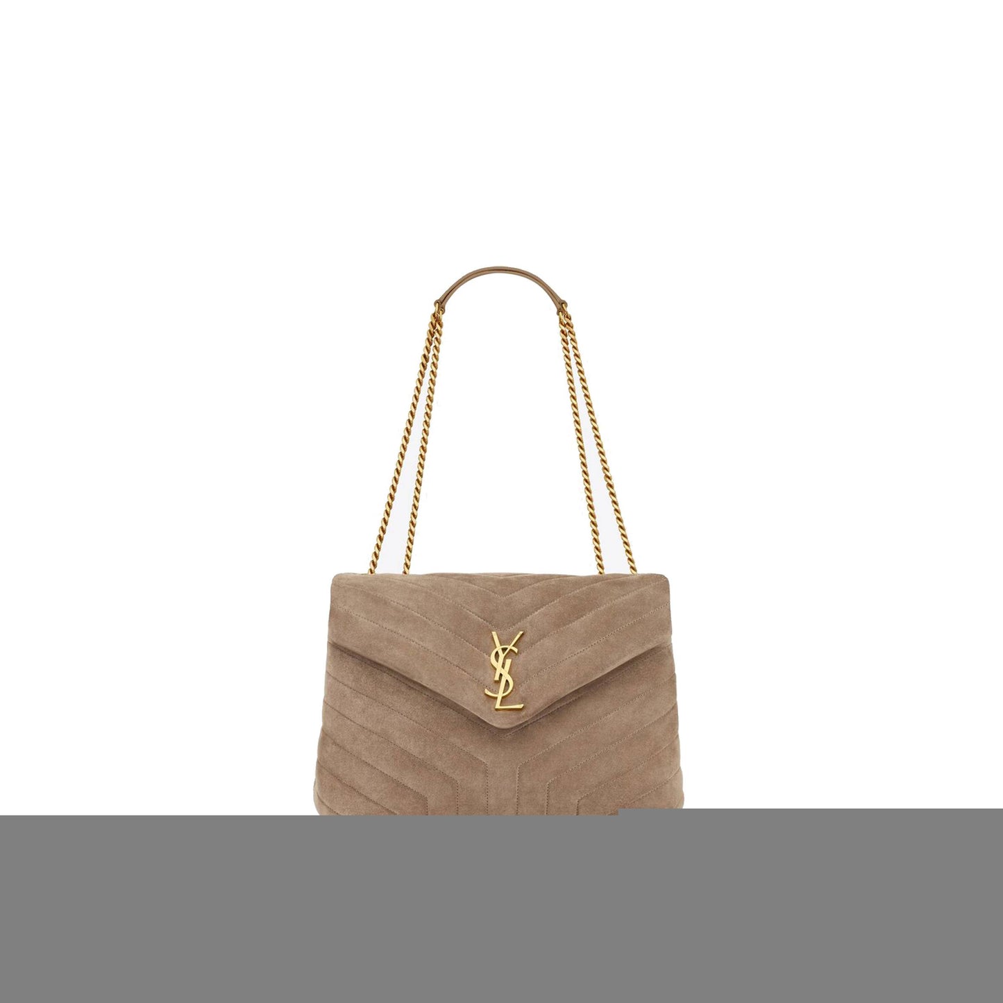 Y*L loulou medium chain bag in quilted suede 5749461u8612346 (32*22*12cm)