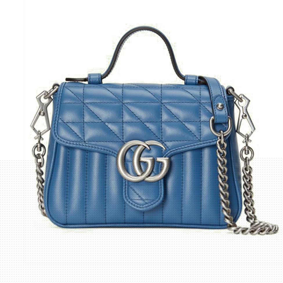 G*u*i gg marmont mini top handle bag 583571 (21*15.5*8cm)