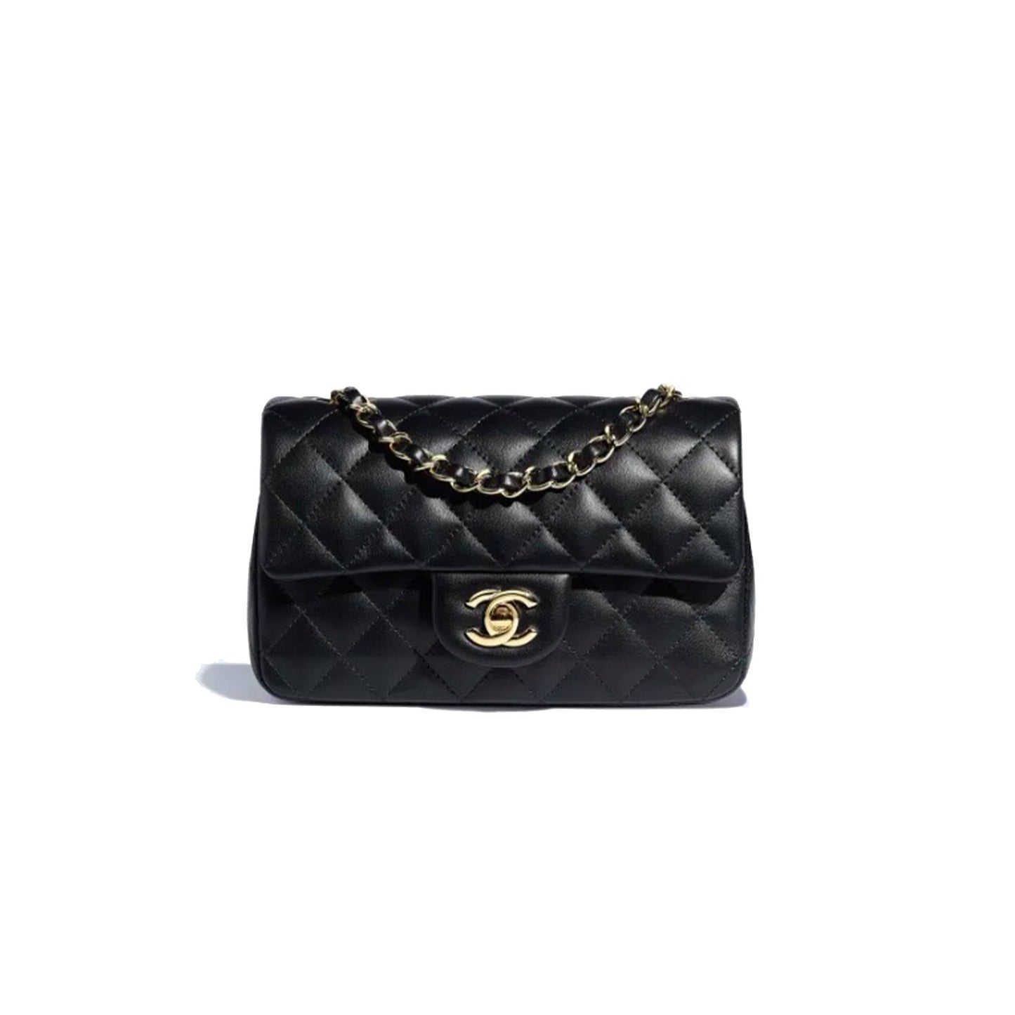Ch*el mini flap bag gold hardware a69900 y04059 94305 (20*12*6cm)
