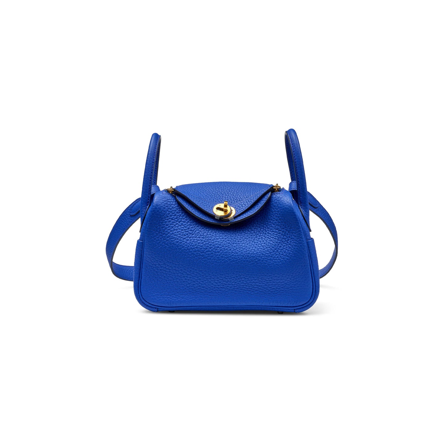 H**mes MASTER BLEU ROYAL CLEMENCE MINI LINDY GOLD HARDWARE H079086CCO8 (19*12.5*9cm)