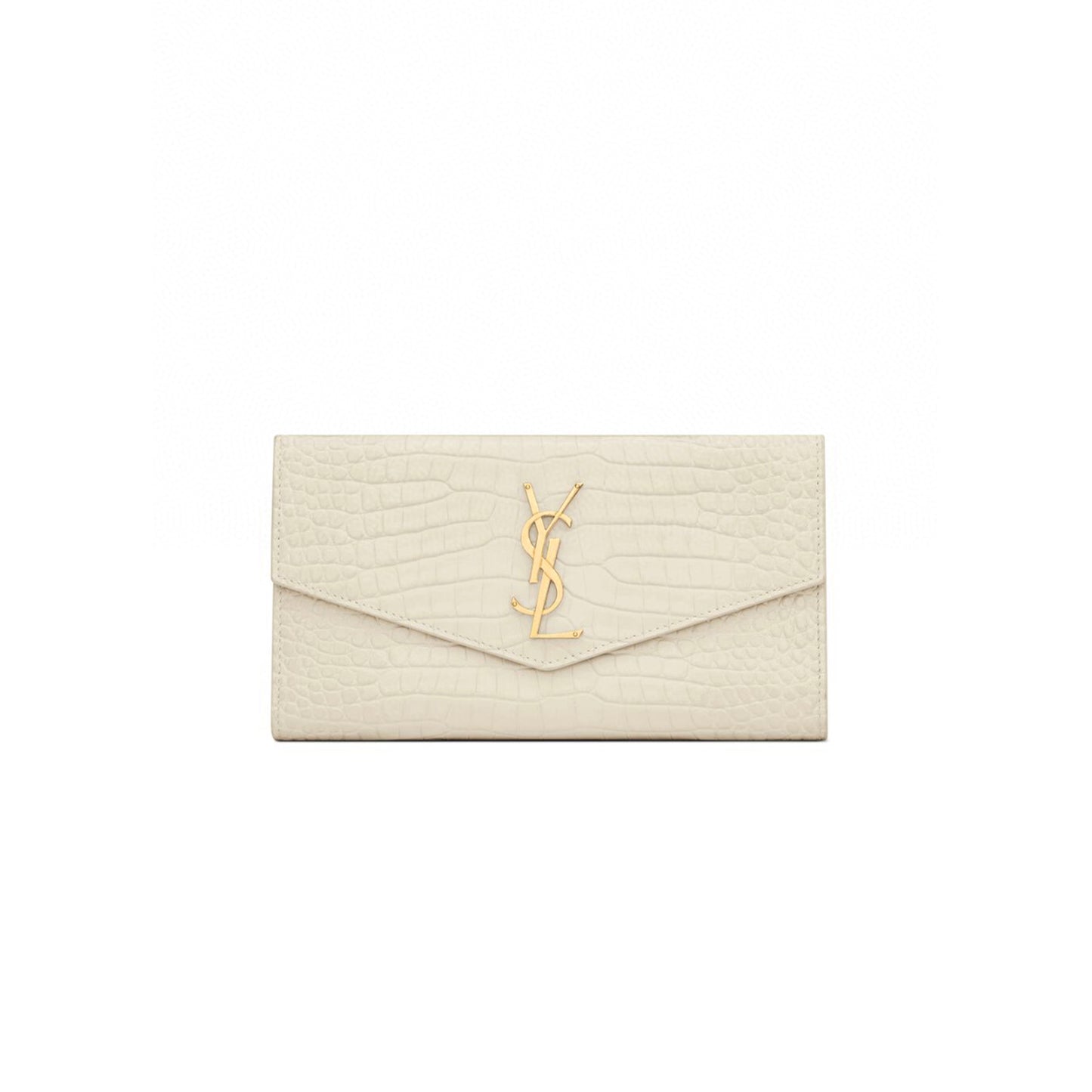 Y*L uptown pouch in crocodile-embossed shiny leather 582124dnd1j9207 (21.5*12*2.5cm)
