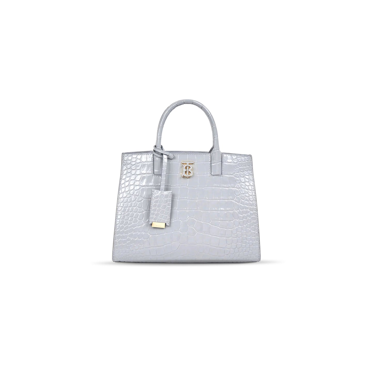 Bv*b*rry crocodile embossed calfskin mini frances tote 80582840 (27*20*11cm)