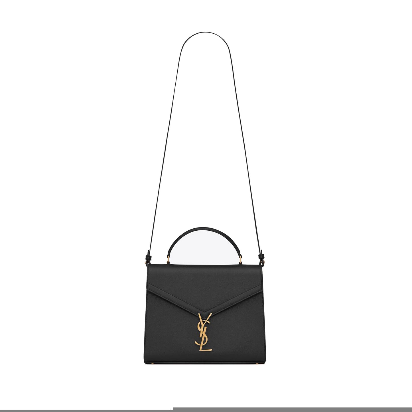Y*L cassandra medium top handle bag in grain de poudre embossed leather 623931bow0w1000 (24.5*20*11.5cm)