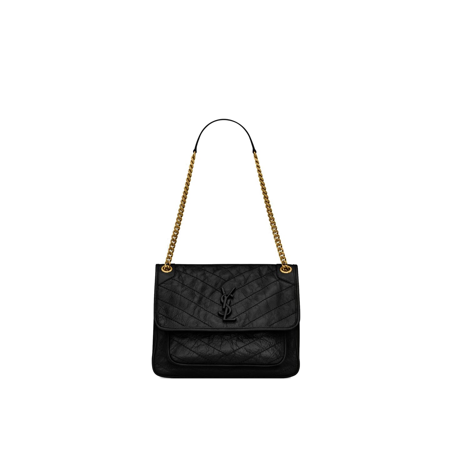 Y*L niki medium chain bag in crinkled vintage leather 6331580en071000 (28*20*8.5cm)