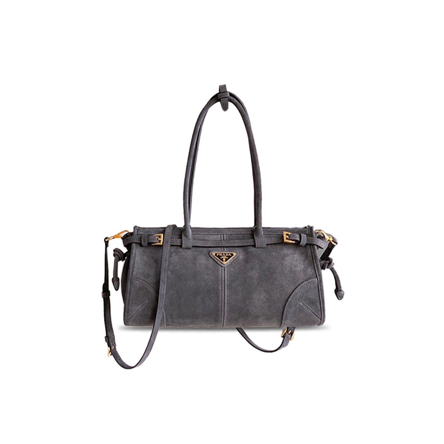 Pra*a bonnie medium suede bag 1ba426 (32*15.5*12cm)