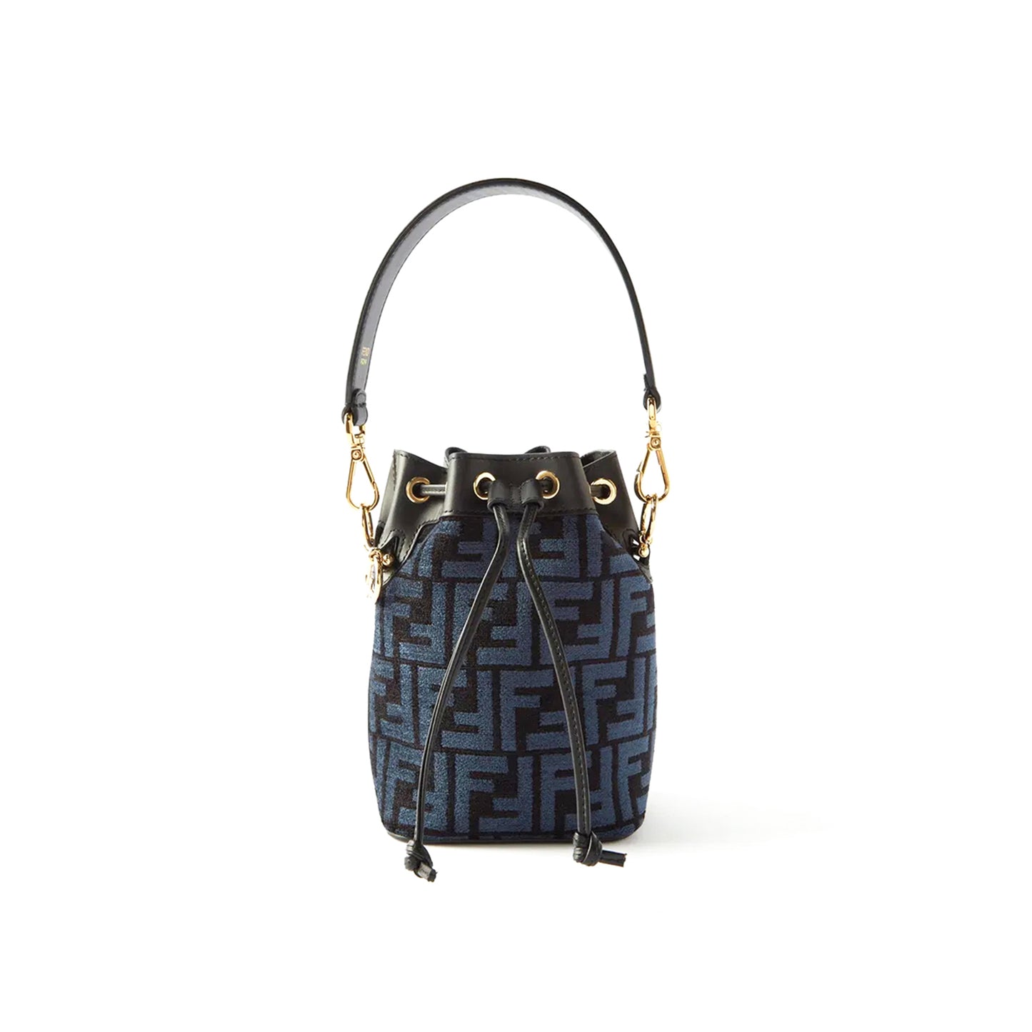 F**di mon tresor mini logo-tapestry bucket bag (18*12*10cm)