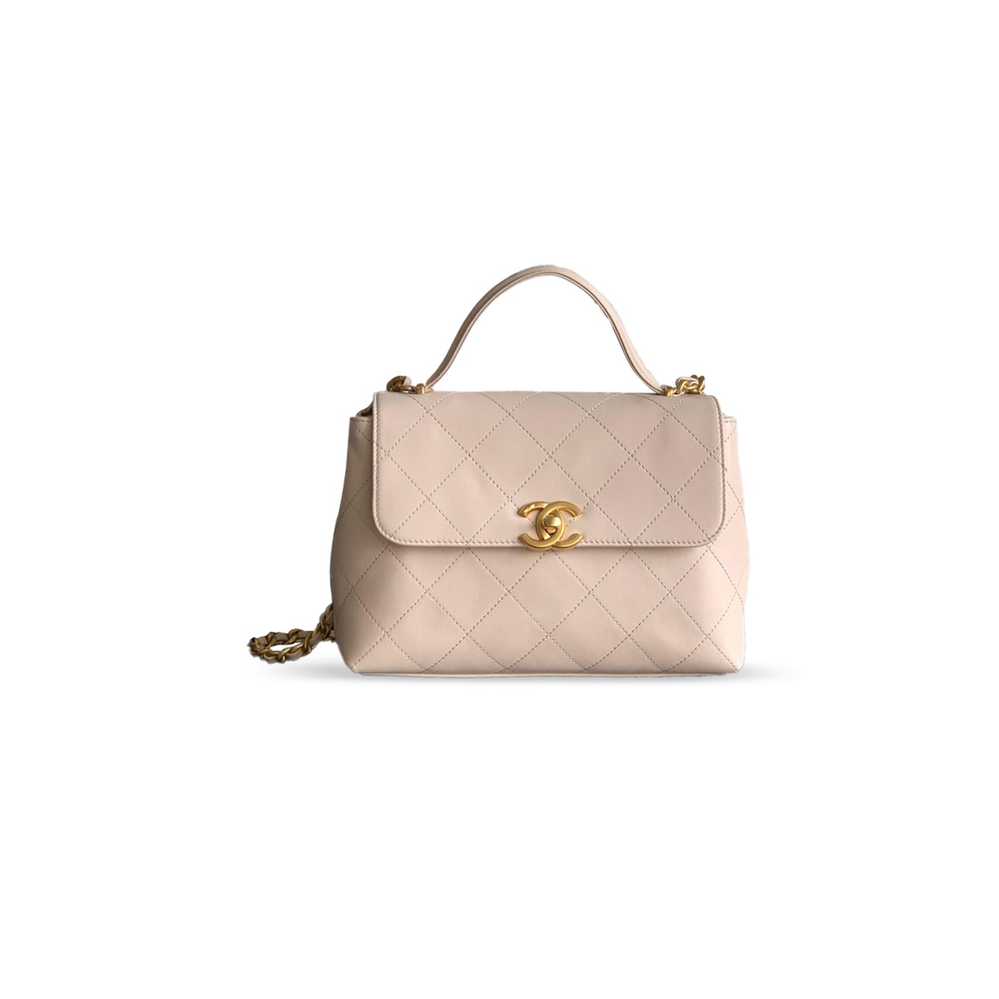Ch*el small flap bag with top handle 296381 (28*20.5*9.5cm)