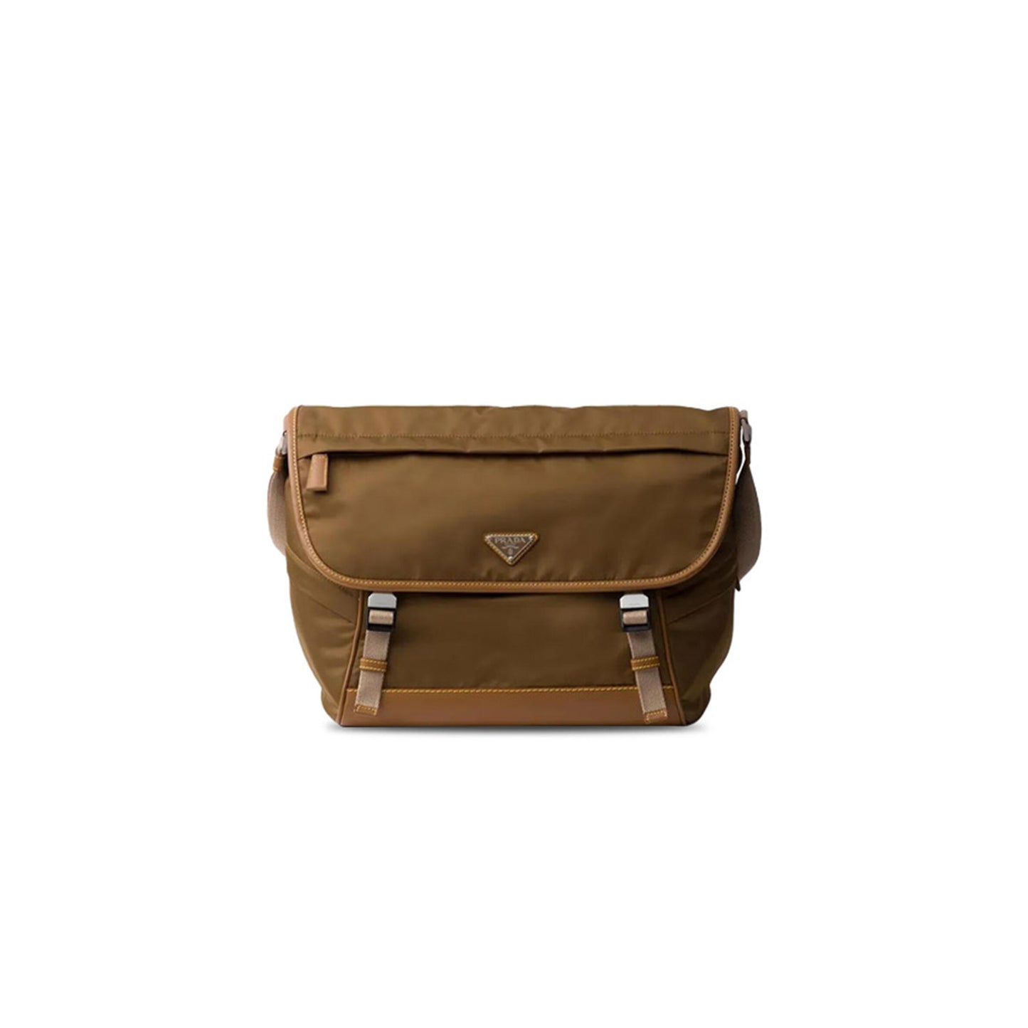 Pra*a large re-nylon and suede shoulder bag 2vd052 (30*27.5*14.5cm)