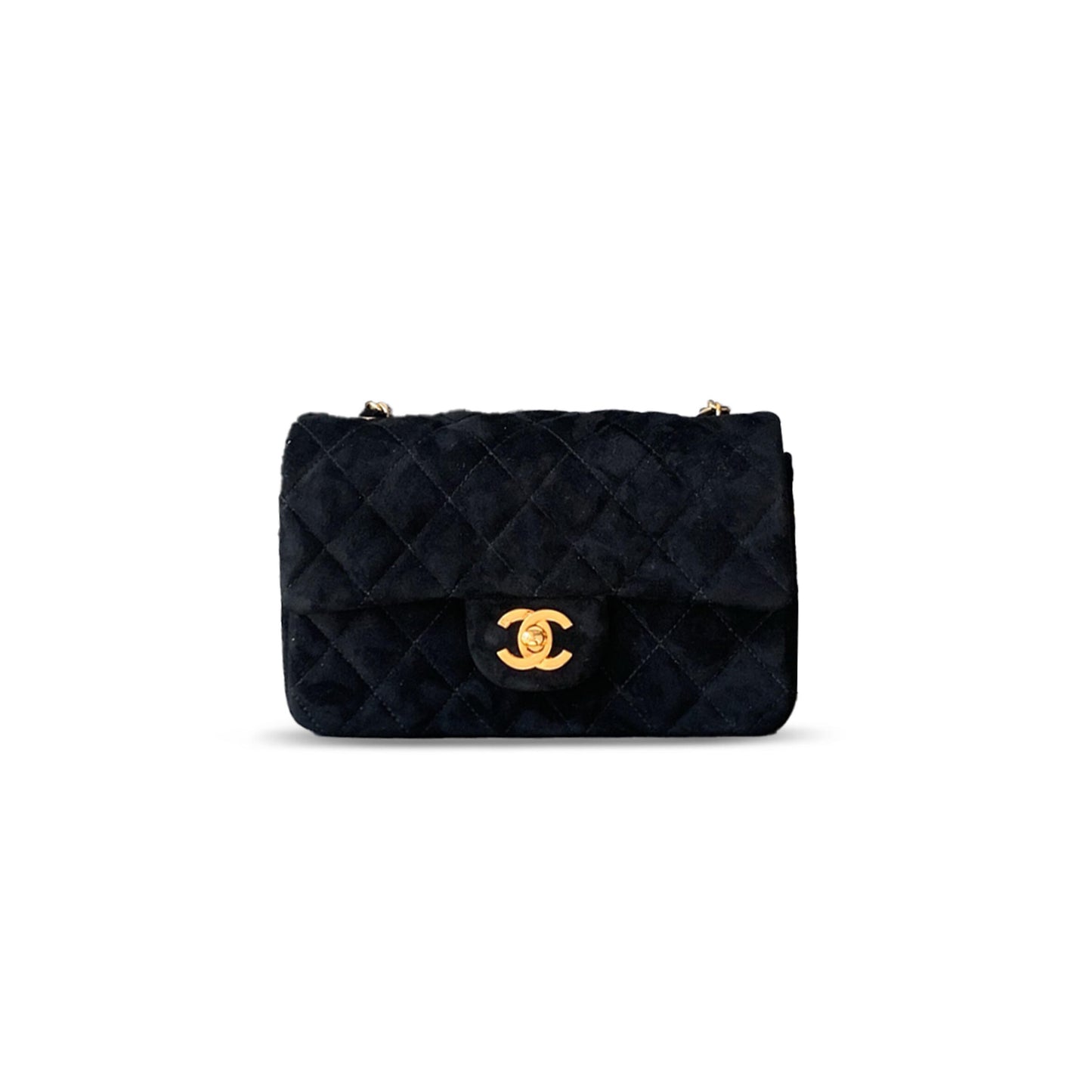 Ch*el suede small double flap shoulder bag 306481 (20*12*6cm)