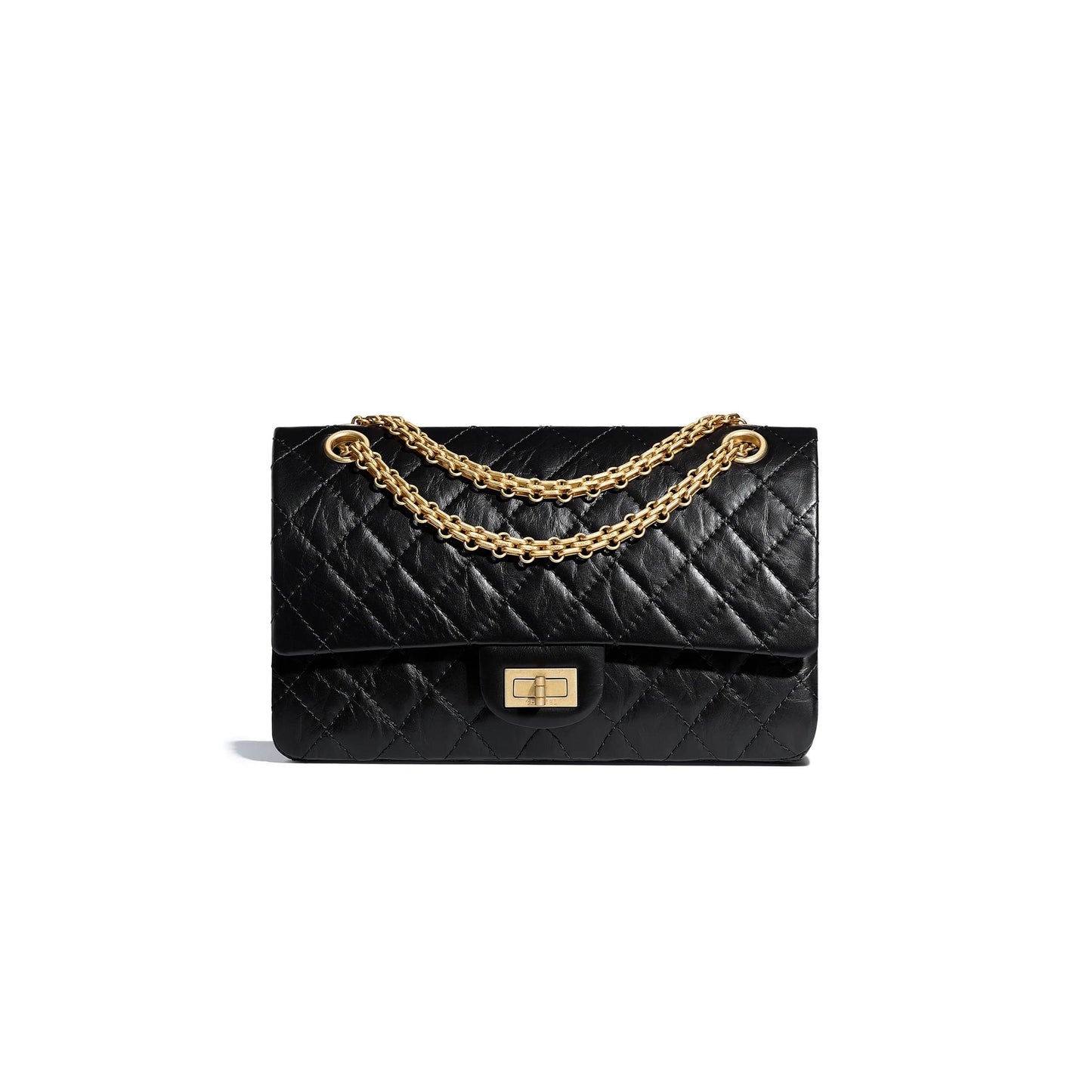 Ch*el 2.55 handbag gold hardware a37586 y04634 c3906 (24*16*7.5cm)