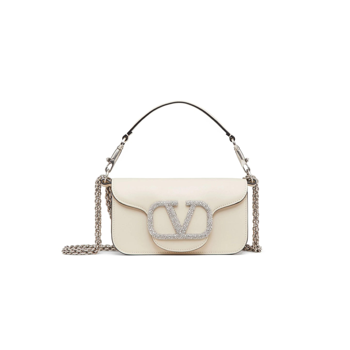 Va1e*ntin0 locÒ small shoulder bag in light ivory white 1w2b0k53knt (19*10.5*5cm)