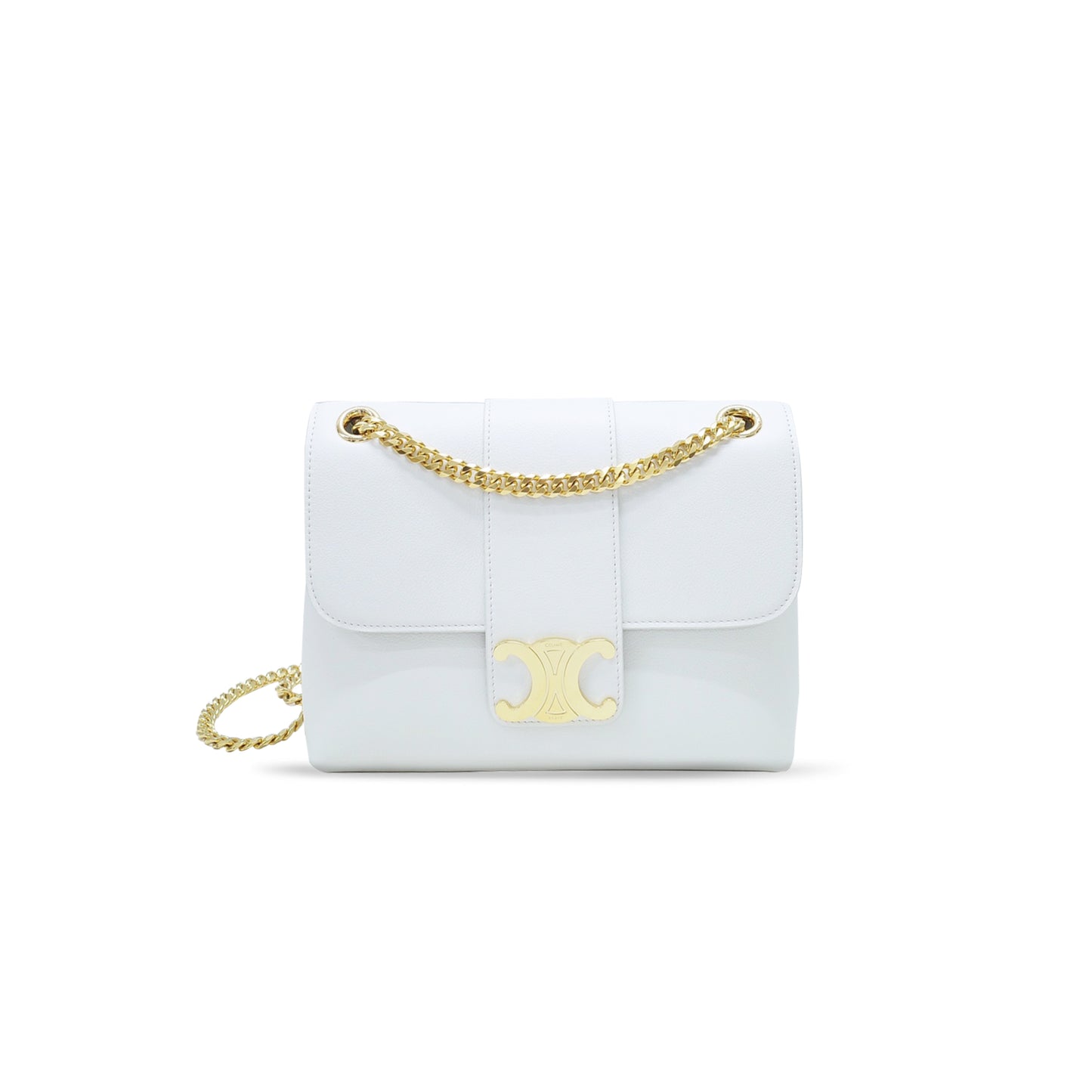 Ce**e medium shoulder bag in victoire soft cowhide 115853fdu.38nv (25*15*8cm)