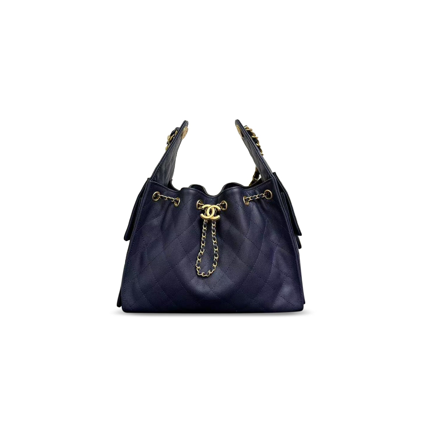 Ch*el 25 small handbag grained calfskin as5293 (30*26*14cm)
