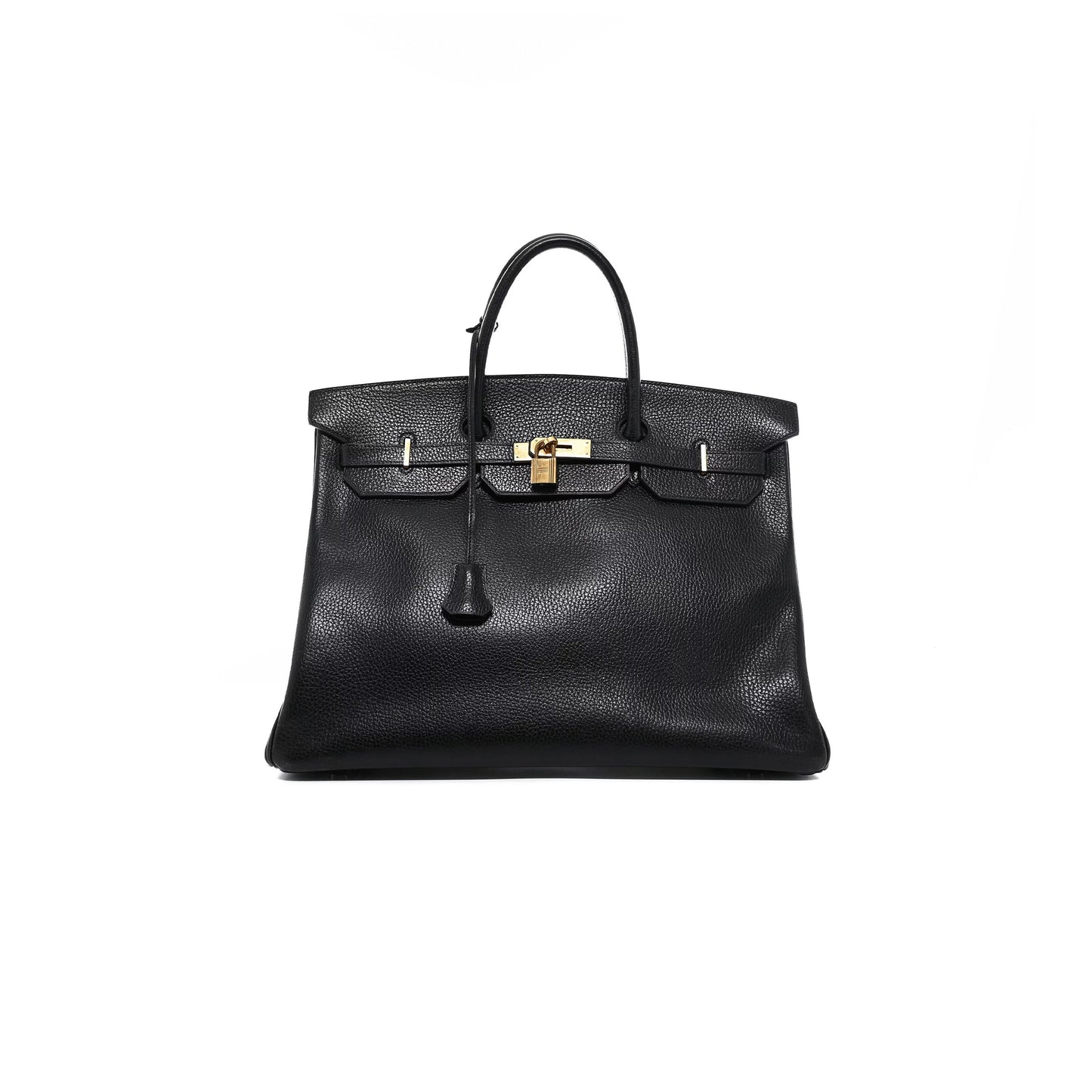 H**mes master birkin 40 togo leather black gold buckle ws3148 (40*30*21cm)