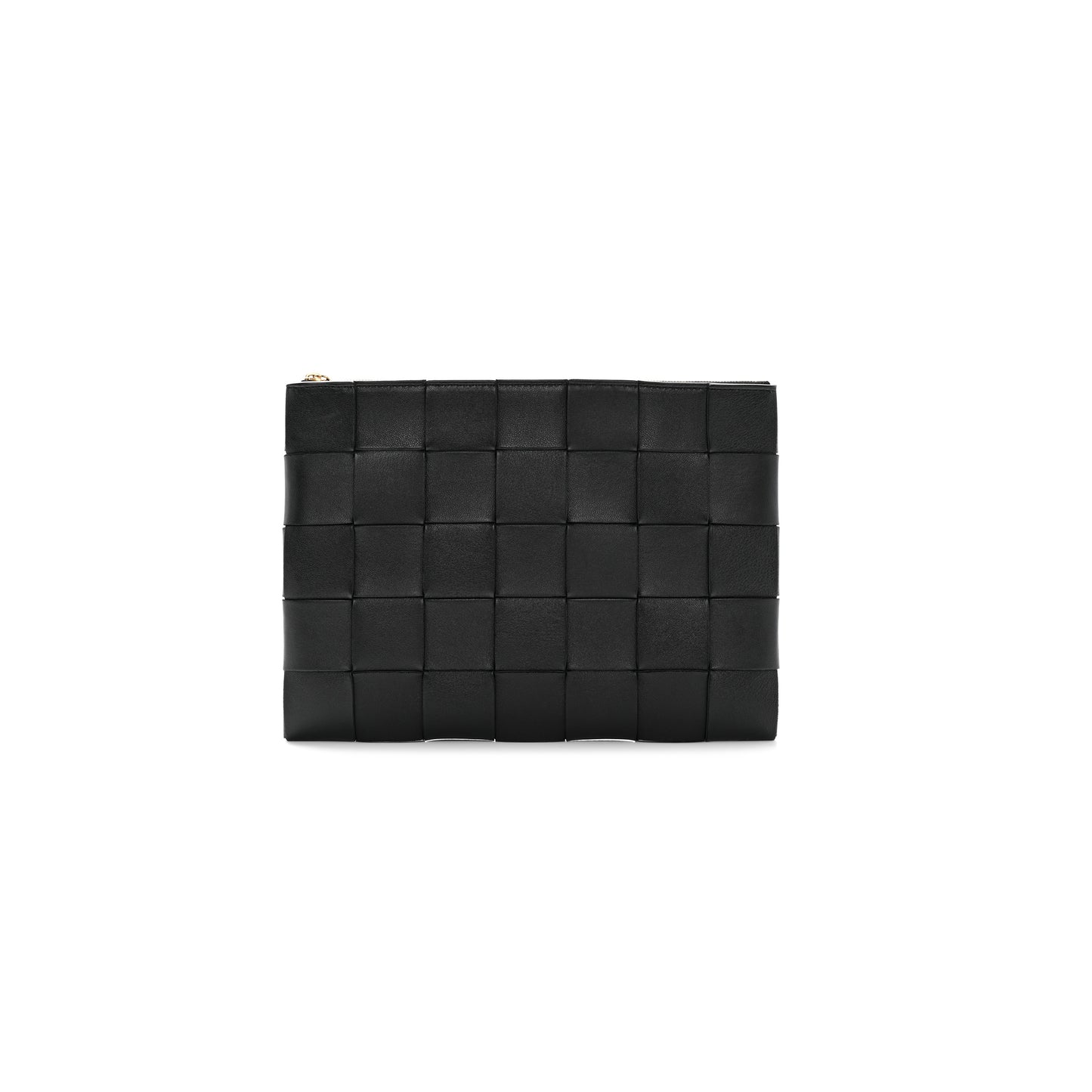 bo*te*ga Ve*ne*ta nappa maxi intrecciato cassette flat zip medium pouch black (28*20cm)