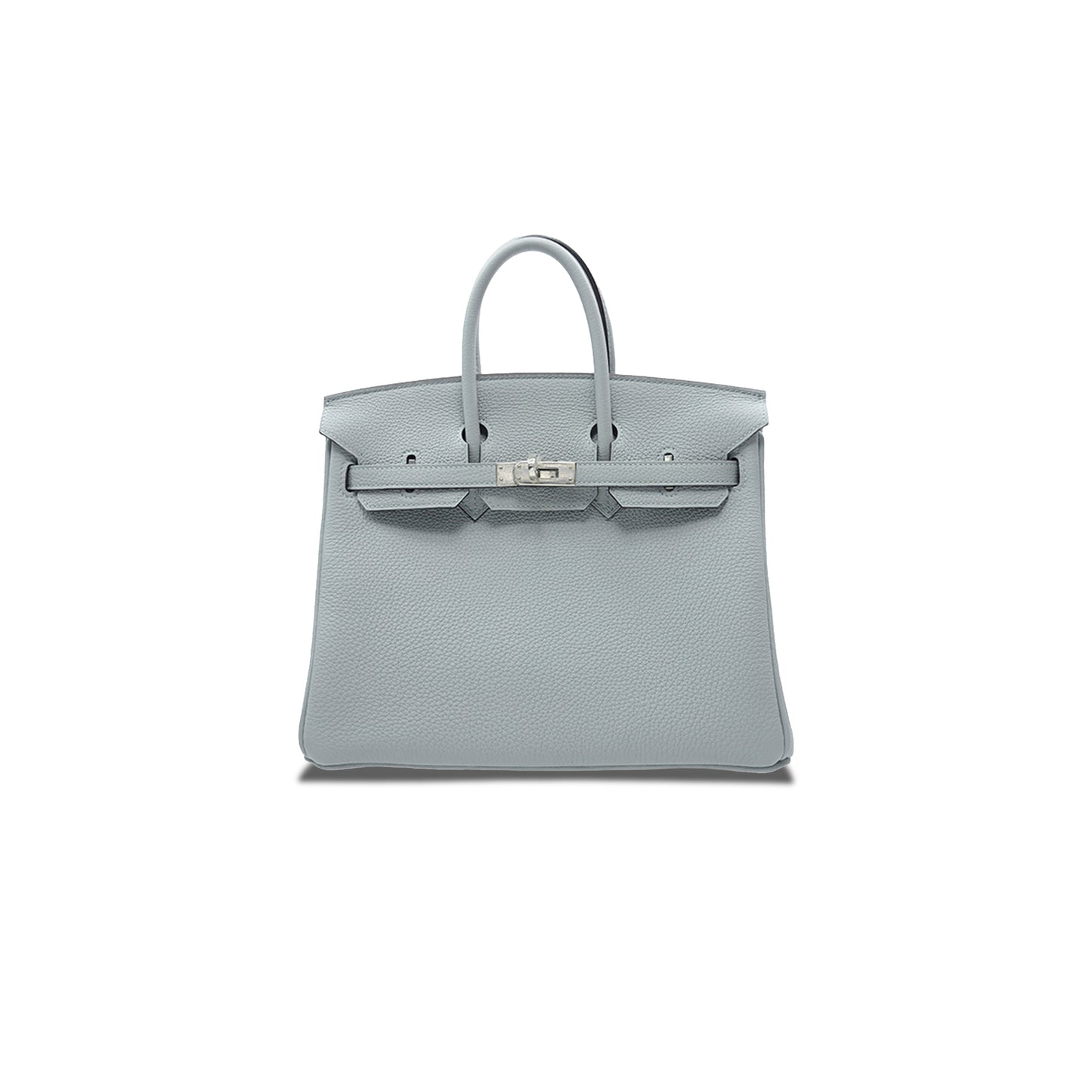 H**mes master birkin 30 togo leather pearl grey silver buckle bag h028369ck08 (30*23*15cm)