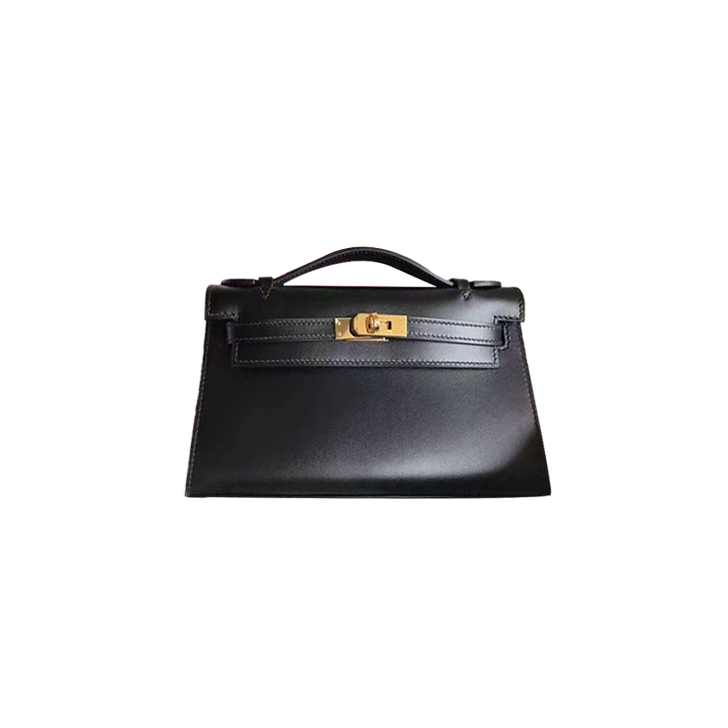 H**mes master mini kelly bag black gold (22*14*7cm)