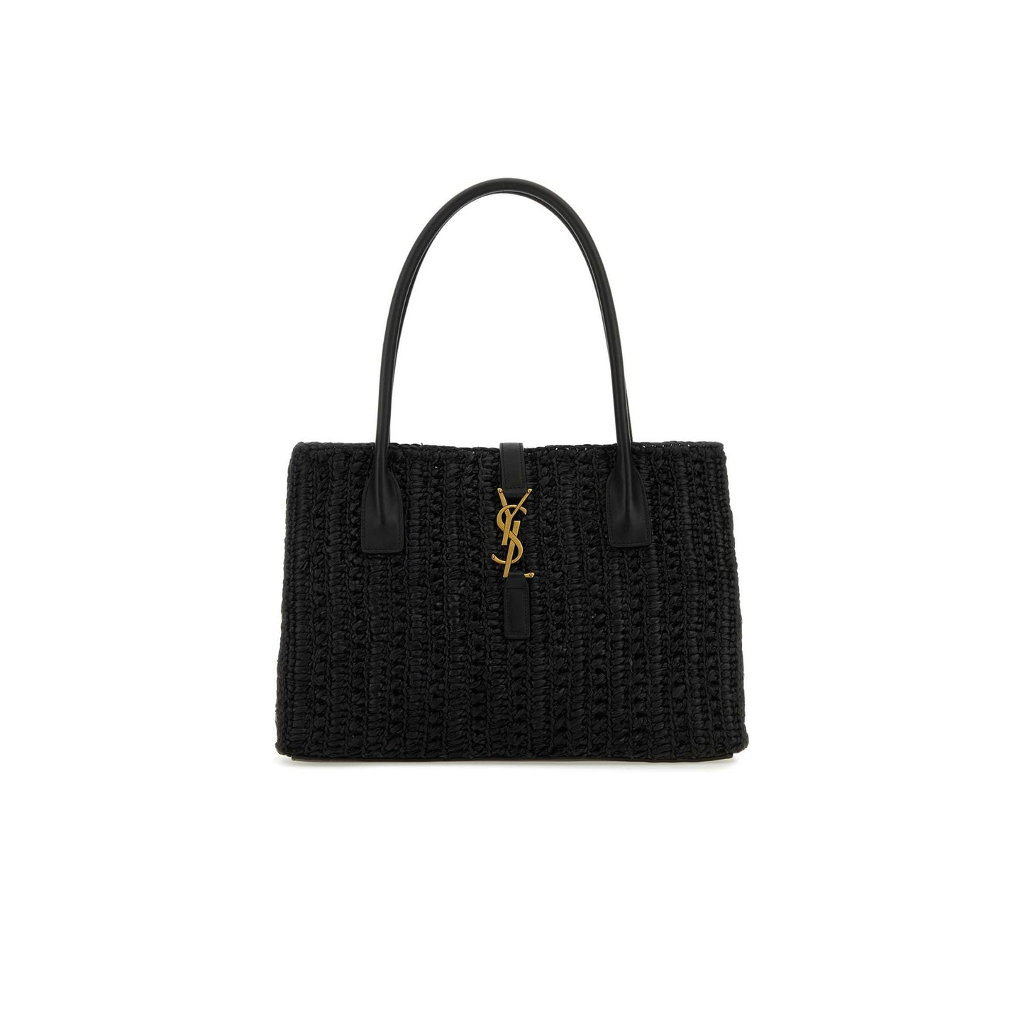 Y*L raffia panier rectangle tote black 741199gaado (29*21*9cm)