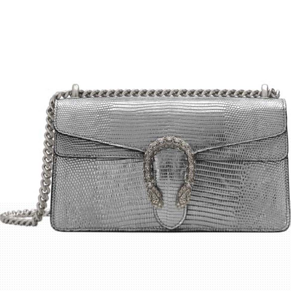 G*u*i dionysus metallic lizard small shoulder bag 499623 (25*14*8cm)
