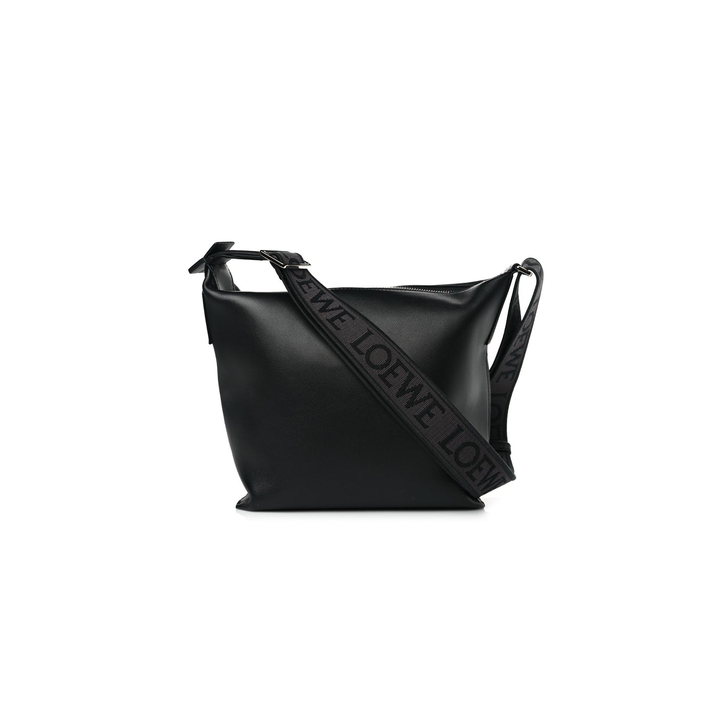 l*ew* S*pple smooth calfskin jacquard small cubi bag black (23*21*11cm)