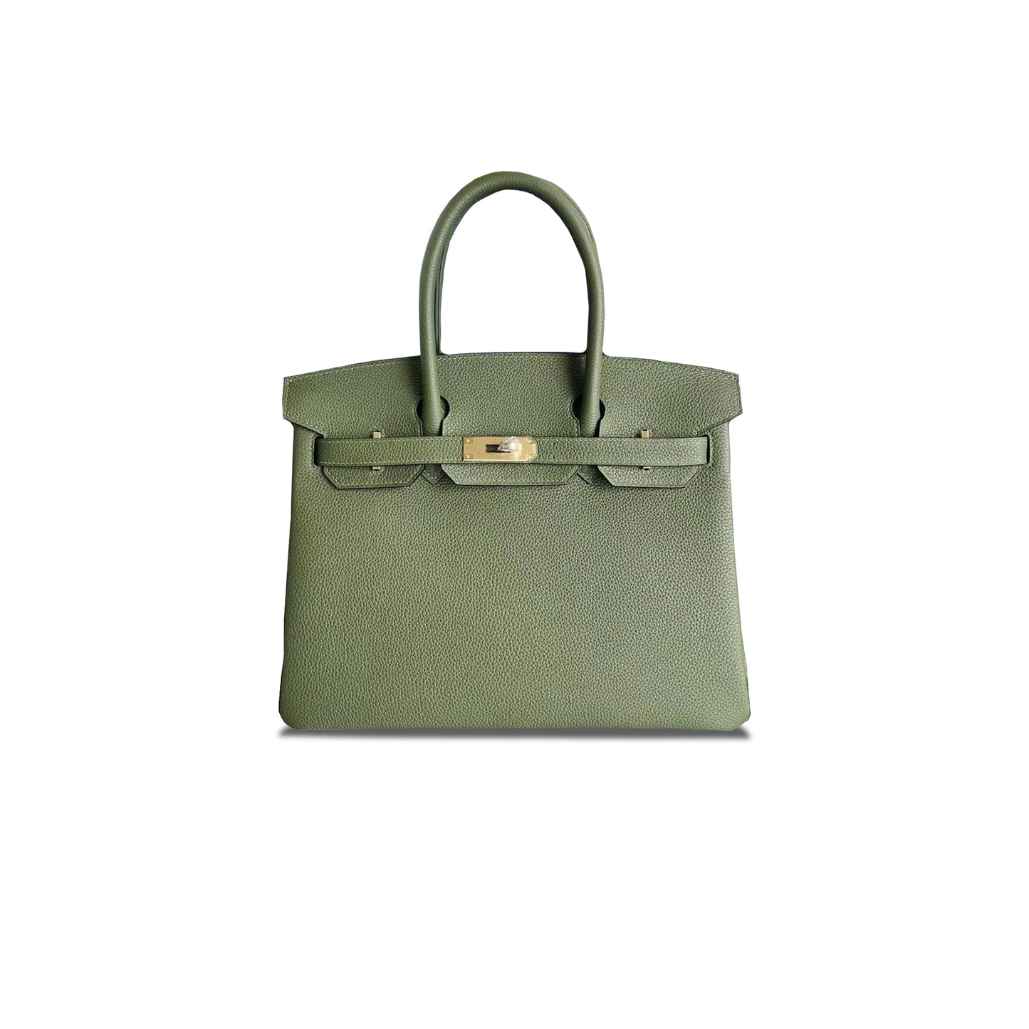 H**mes birkin 30 togo leather avocado green gold buckle bag h028369cc61 (30*23*15cm)