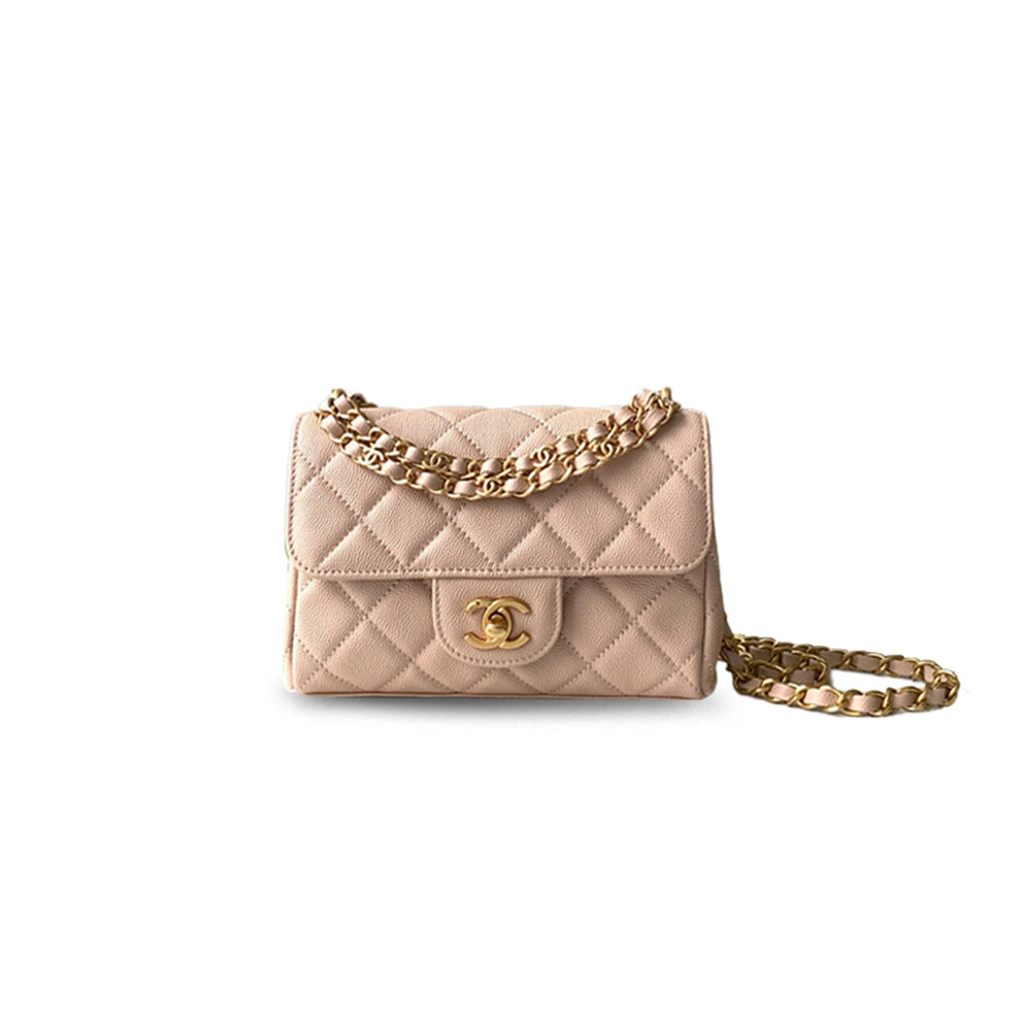 Ch*el caviar double chain flap bag as5239 (18*13*5.5cm)