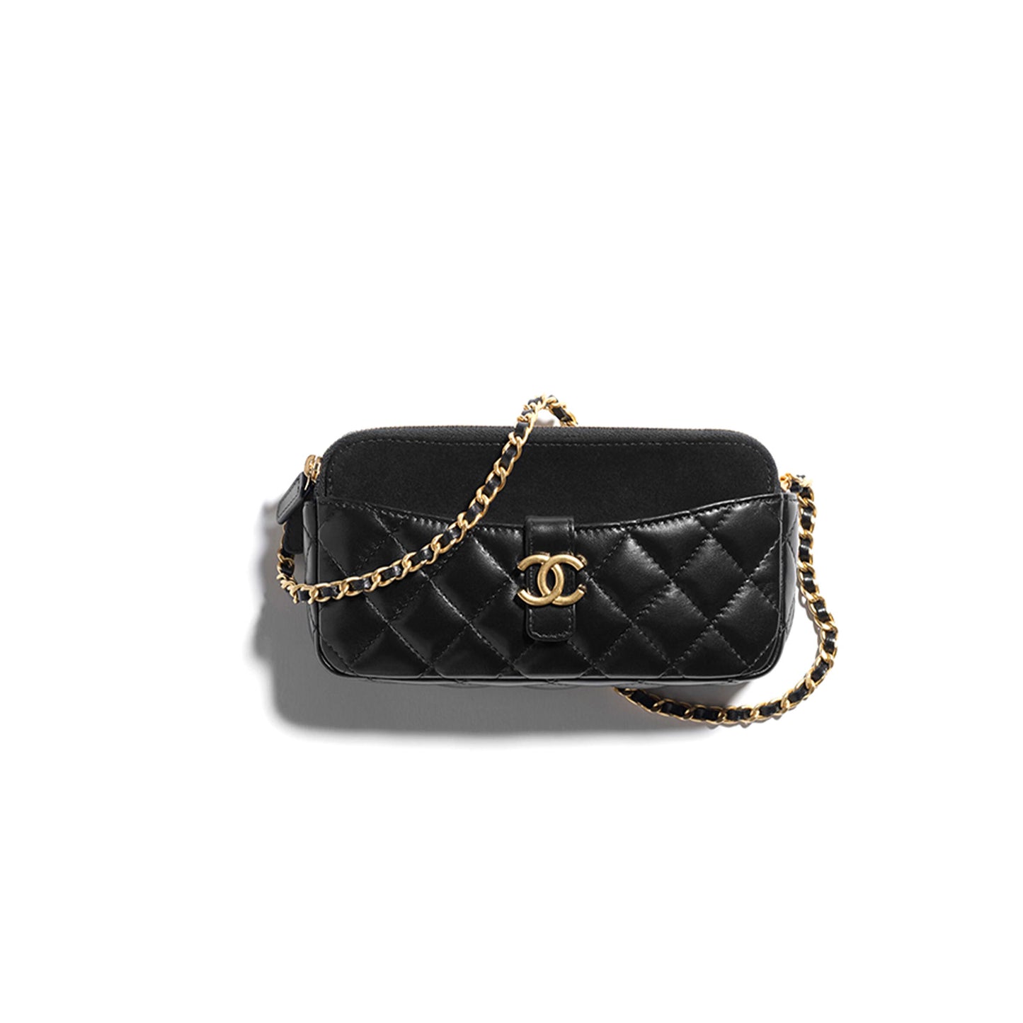 Ch**el master zipped phone holder with chain ap4743 b20683 (17.5*10*3cm)