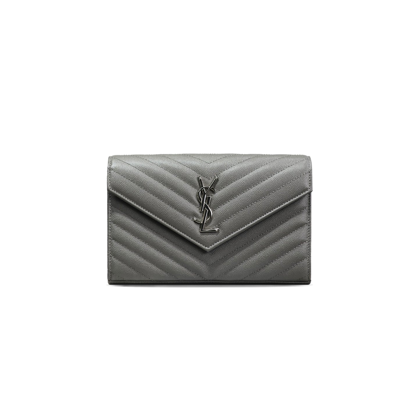 Y*L cassandre matelassÉ chain wallet in grain de poudre embossed leather 377828216340 (22.5*14*4cm)