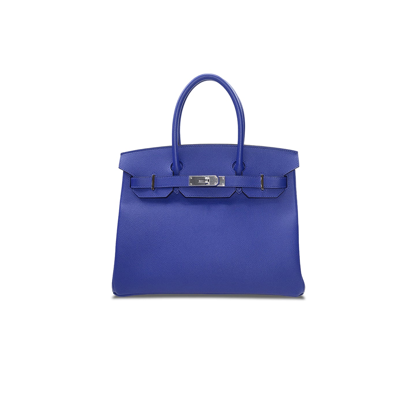H**mes master birkin 35 togo leather electric blue silver buckle bag h028369ck7t (35*28*18cm)
