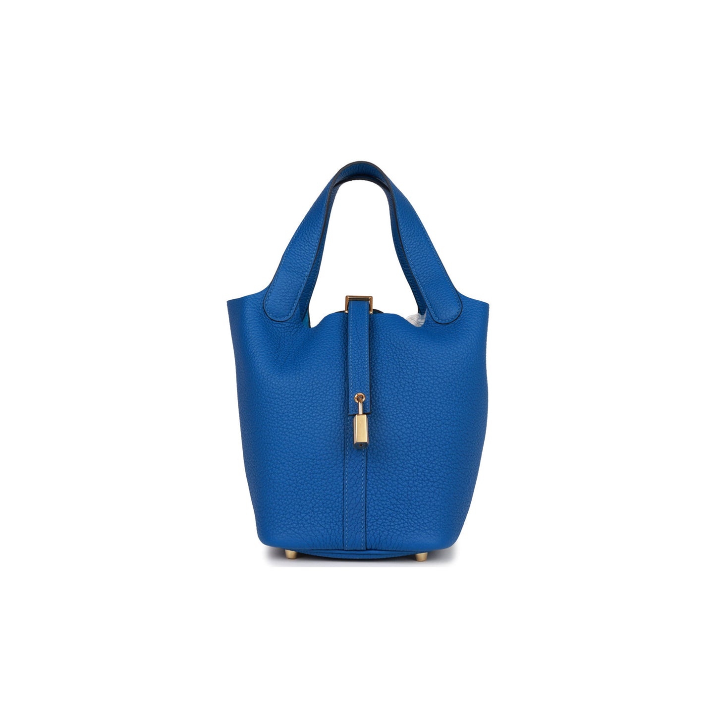 H**mes picotin lock 18 bleu france clemence gold hardware (18*13*18cm)