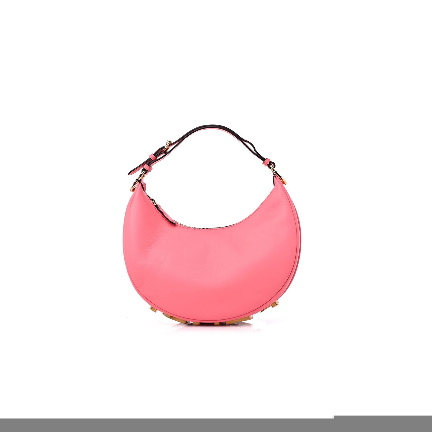 F**di vitello grace matte small F**digraphy hobo bag pink dalia (22*17*9cm)