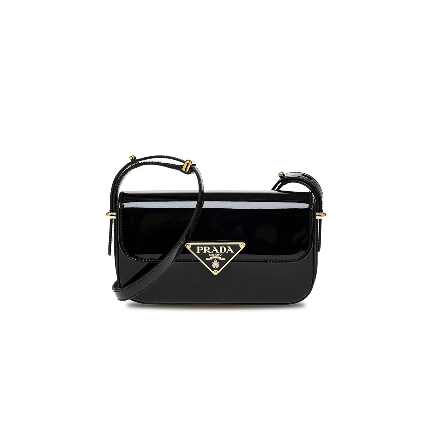 Pra*a logo-plaque leather shoulder bag 1bd339 (20.5*10.5*4cm)