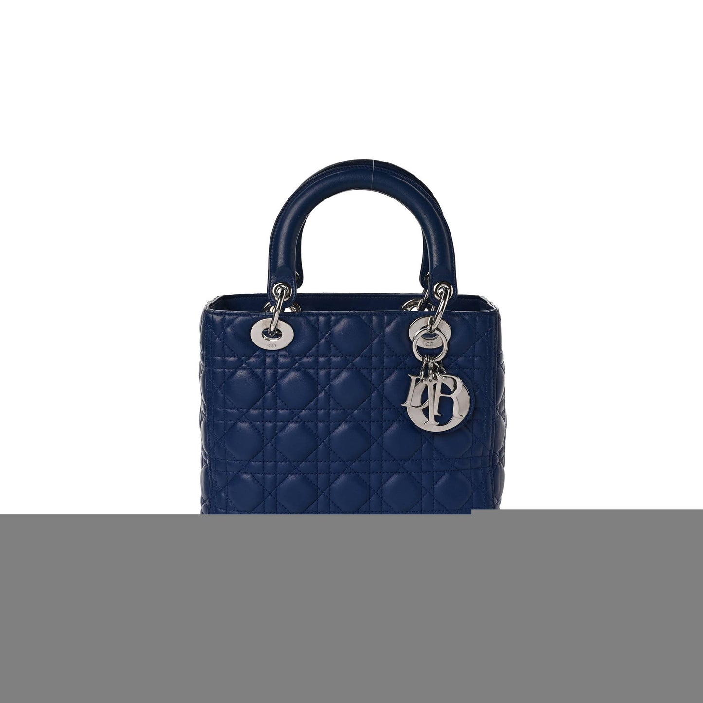 D*or lambskin cannage medium lady D*or navy (24*20*11.4cm)