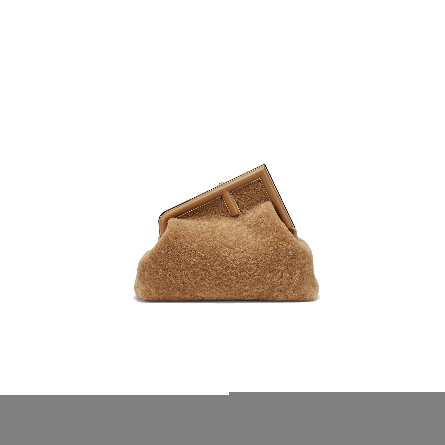 F**di first medium - beige sheepskin bag 8bp127ahnaf0j2d (32.5*23.5*15cm)