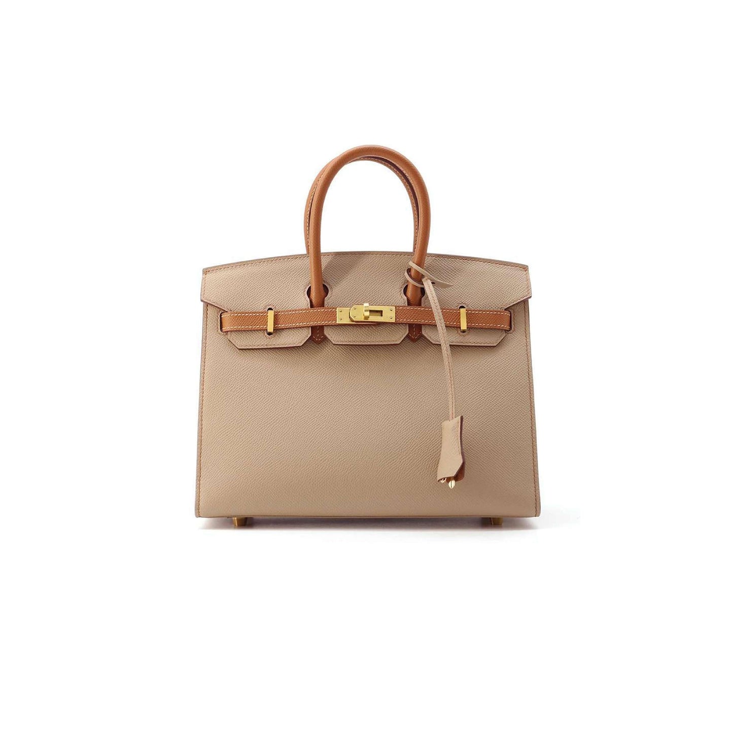 h**mes birkin 30 epsom trench coat grey and G01den brown gold buttons h028369ck21 (30*23*15cm)