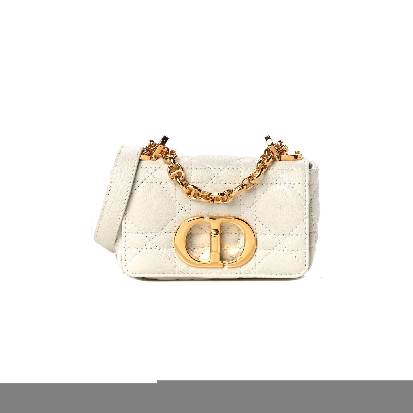 d*or S*pple calfskin cannage micro caro bag latte (13*8*5.7cm)