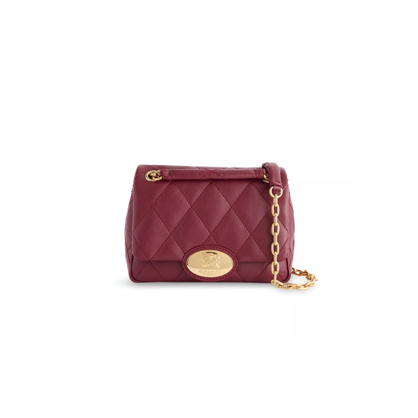 Bv*b*rry small strand quilted leather shoulder bag 81112601 (20.5*16*7.5cm)