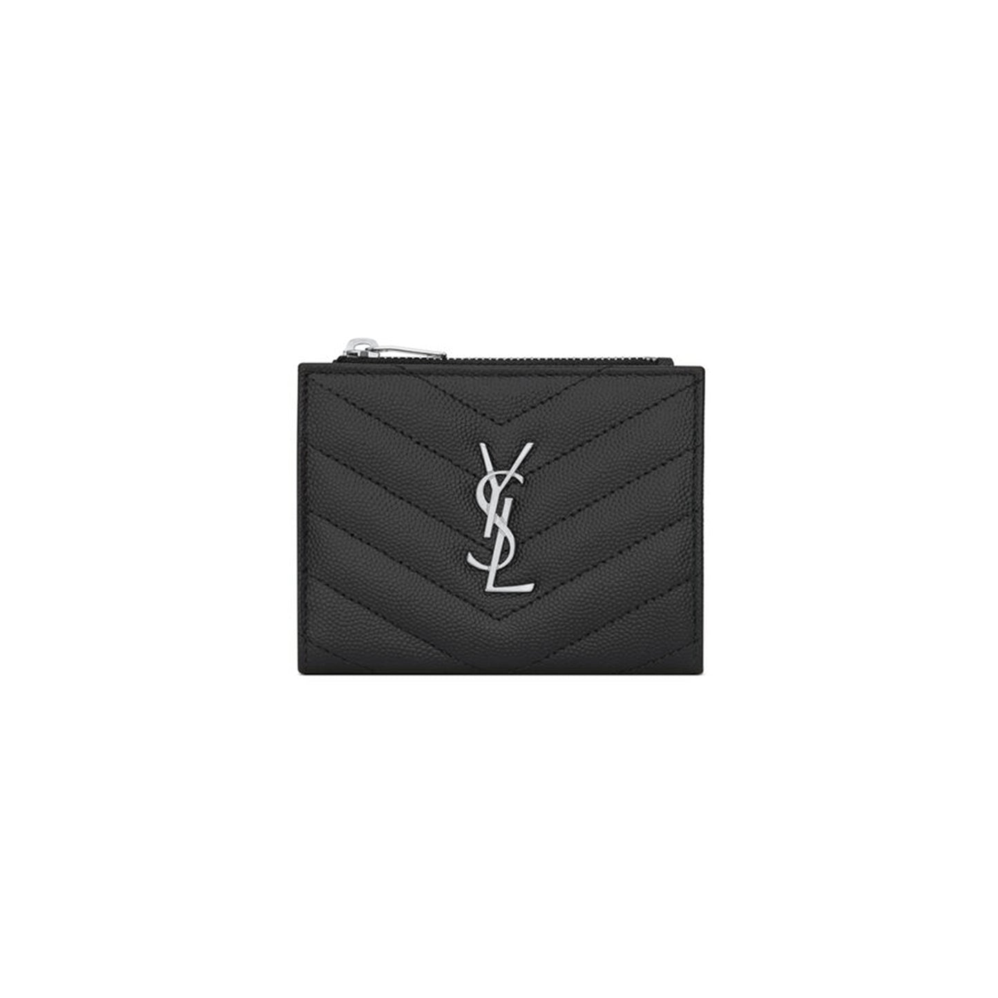 Y*L cassandre matelassÉ bi-fold wallet in grain de poudre leather 575879bow021000 (10.5*8.5*2.5cm)
