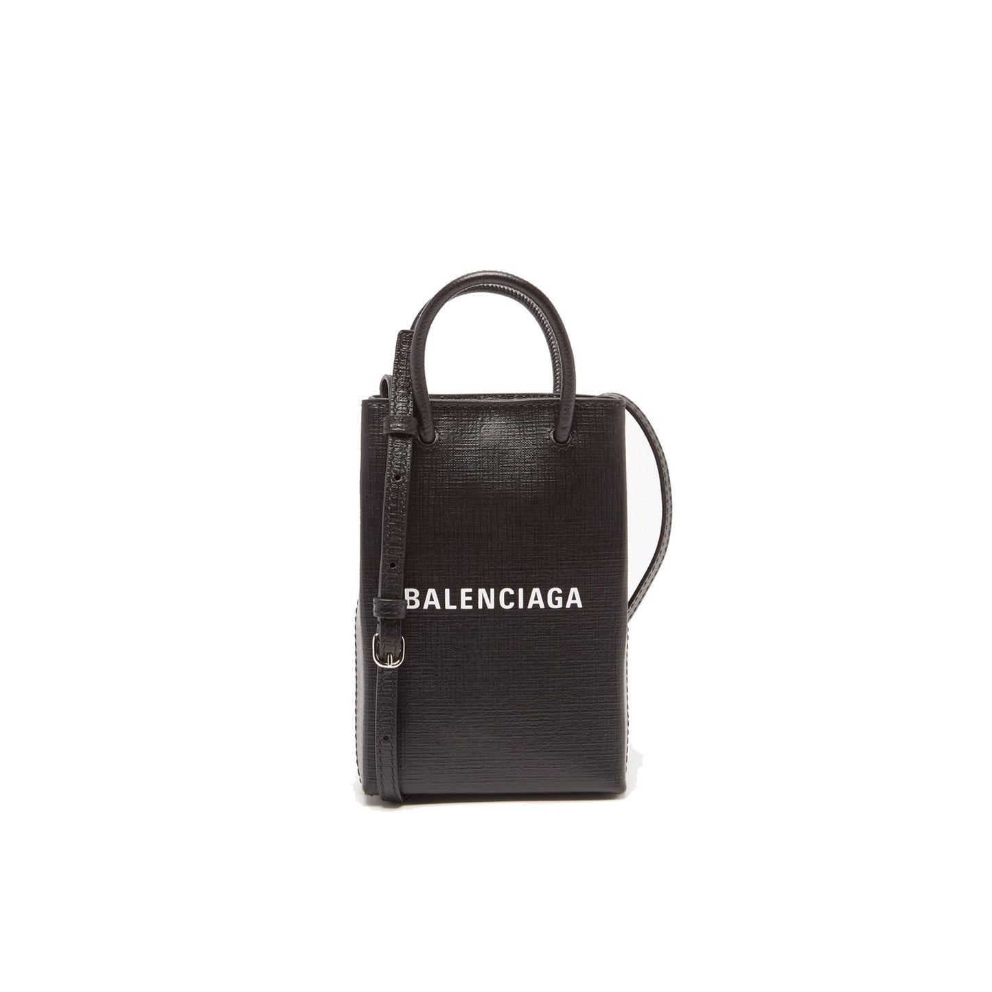 Ba*len*cia*ga black shopping mini leather cross-body bag matchesfashion us (18*12.4*4.8cm)