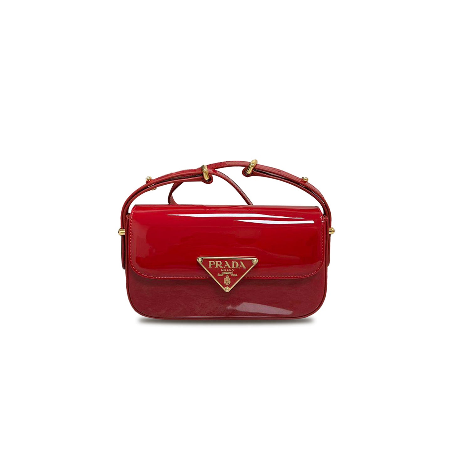 Pra*a patent leather shoulder bag 1bd339 (20.5*10.5*4cm)