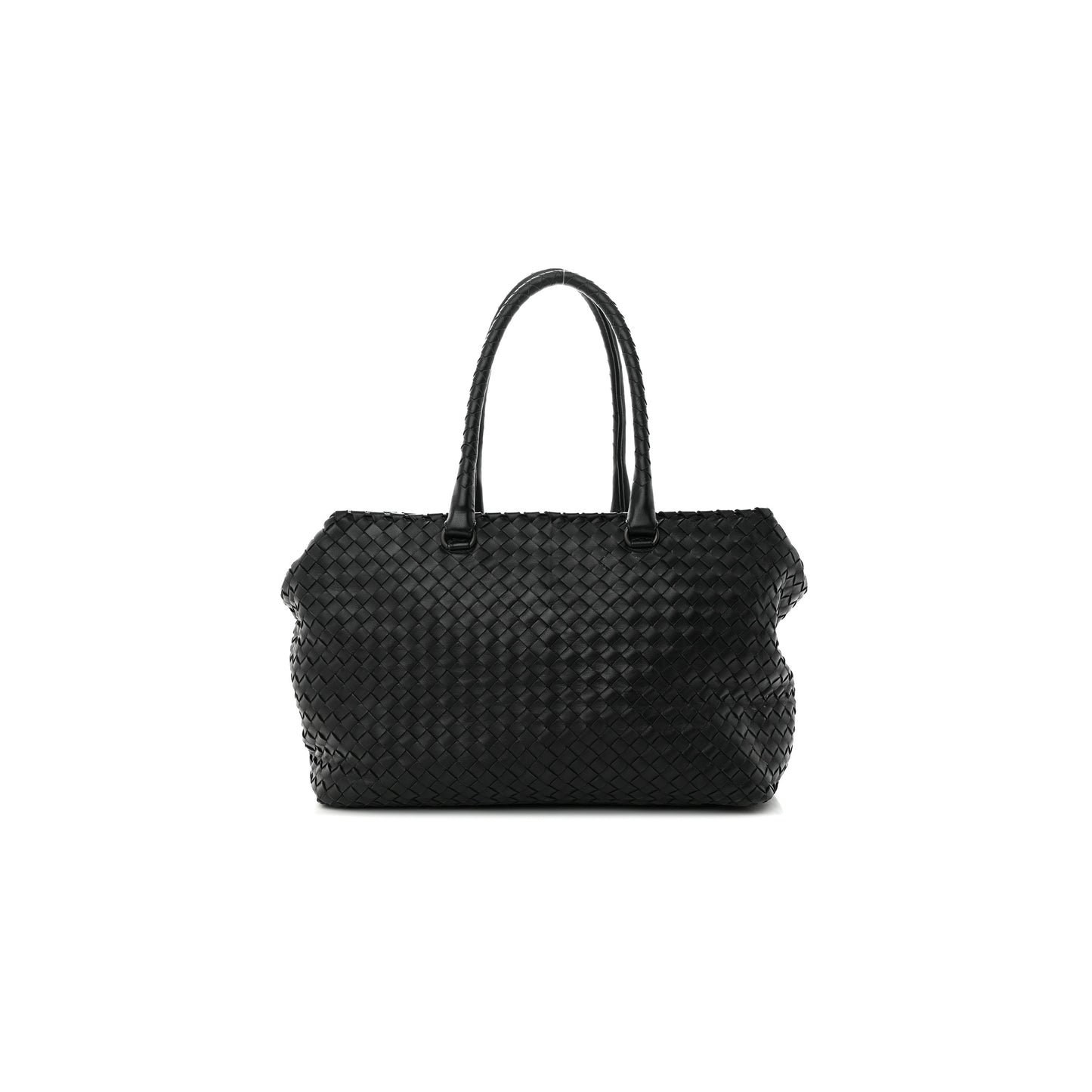 bo*te*ga ve*ne*ta nappa intrecciato ayers bR1ck tote black (33*23*17cm)
