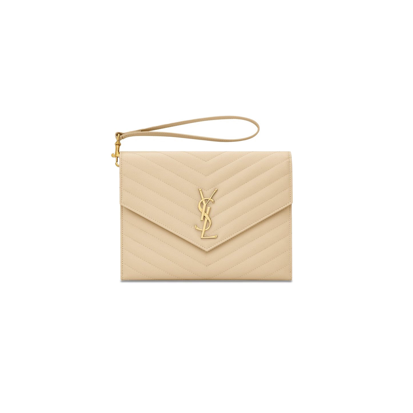 Y*L cassandre matelassÉ flap pouch in grain de poudre leather 617662bow012721 (21*16*3cm)