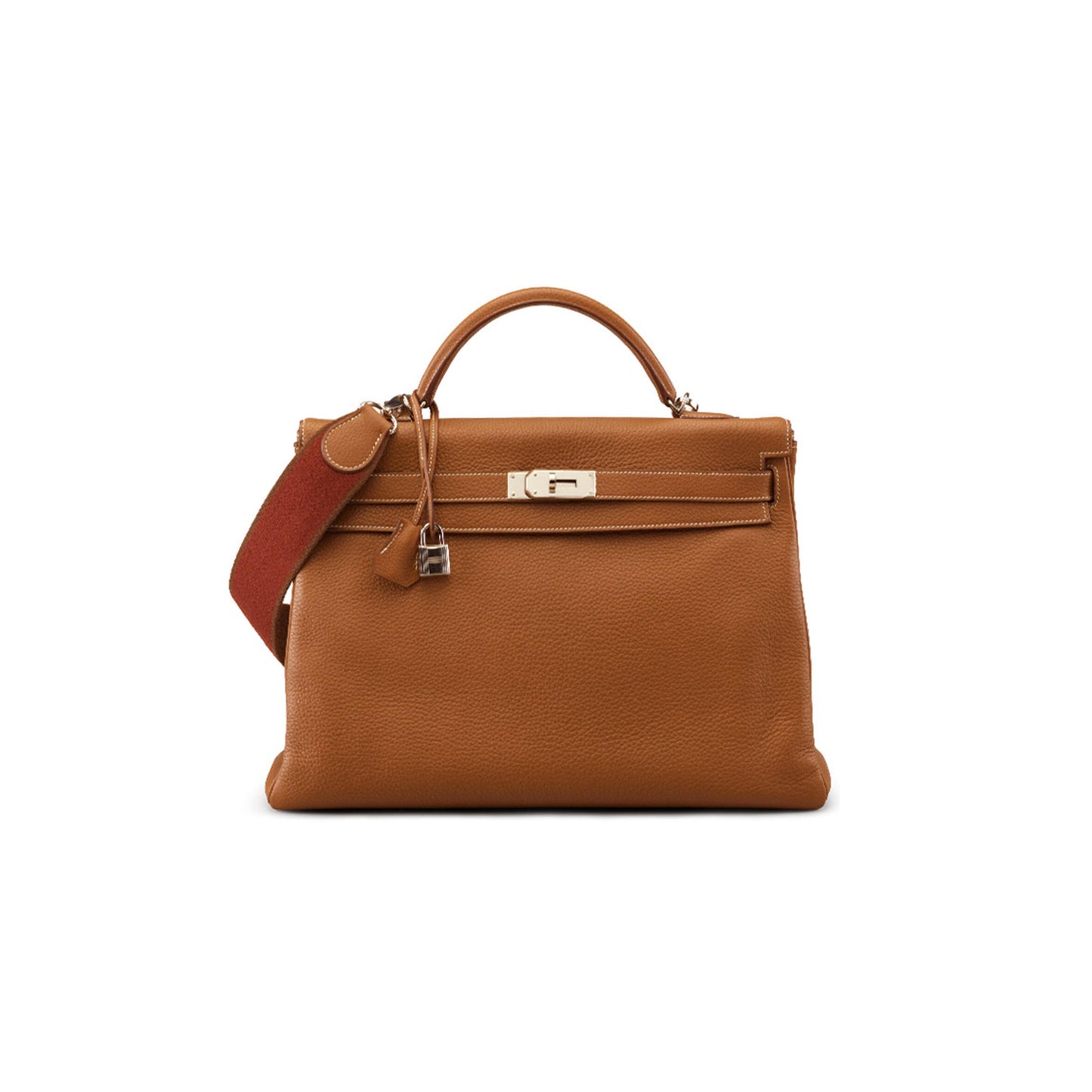 H**mes A GOLD CLEMENCE LEATHER AMAZON RETOURNE KELLY 40 BAG (40*28*15cm)