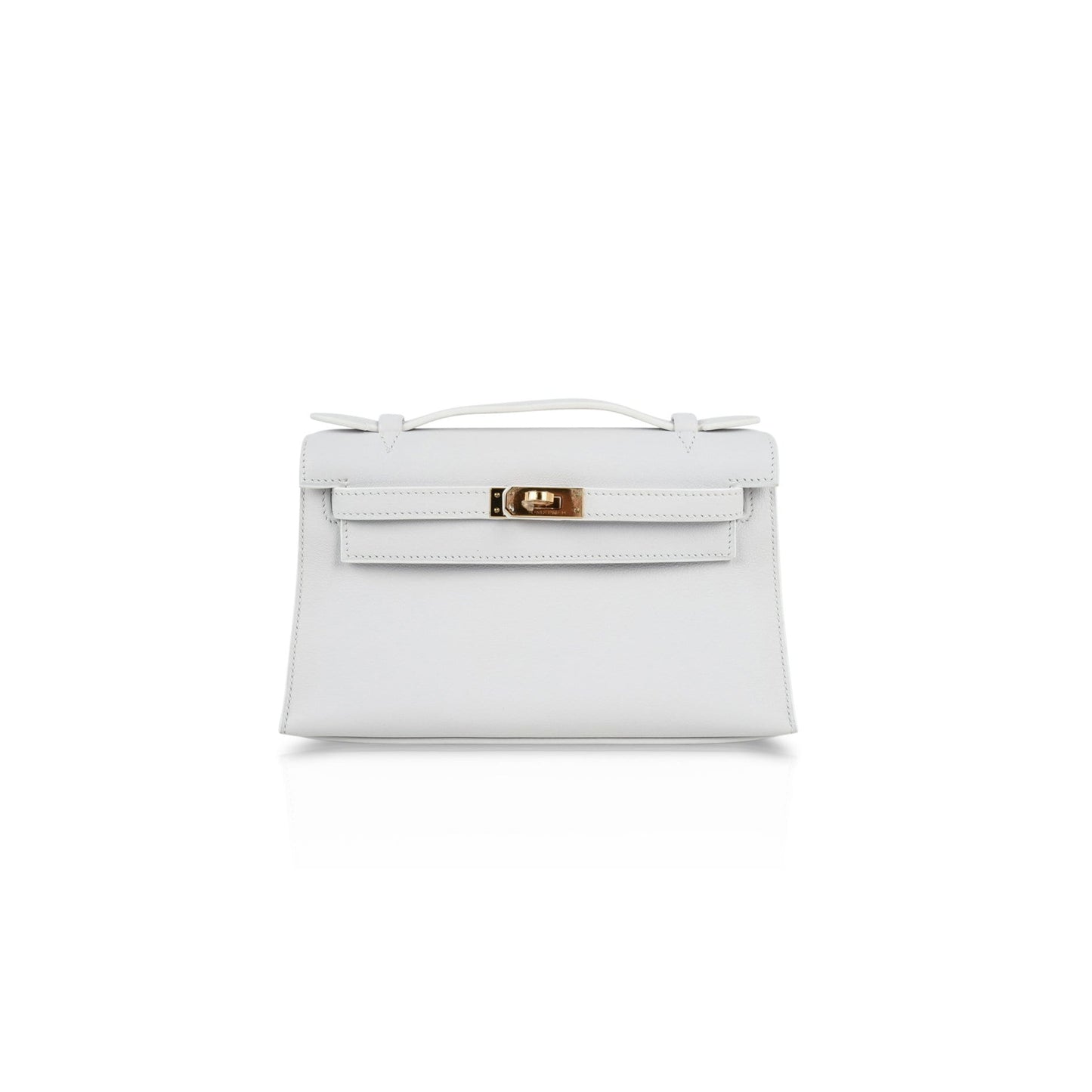 H**mes kelly generation swift milkshake platinum silver buckle (22*14*7cm)