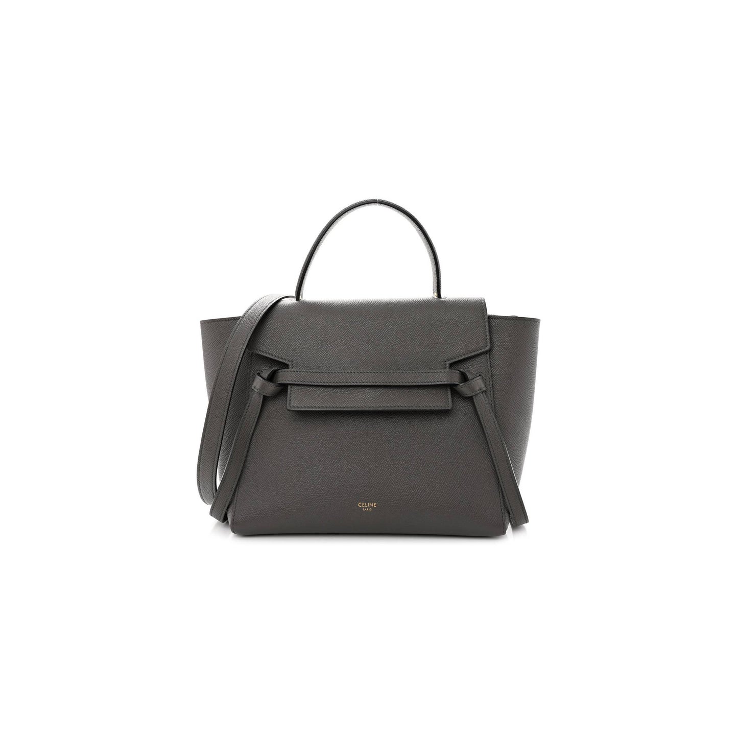 Ce**e grained calfskin nano belt bag grey (25*24*13cm)