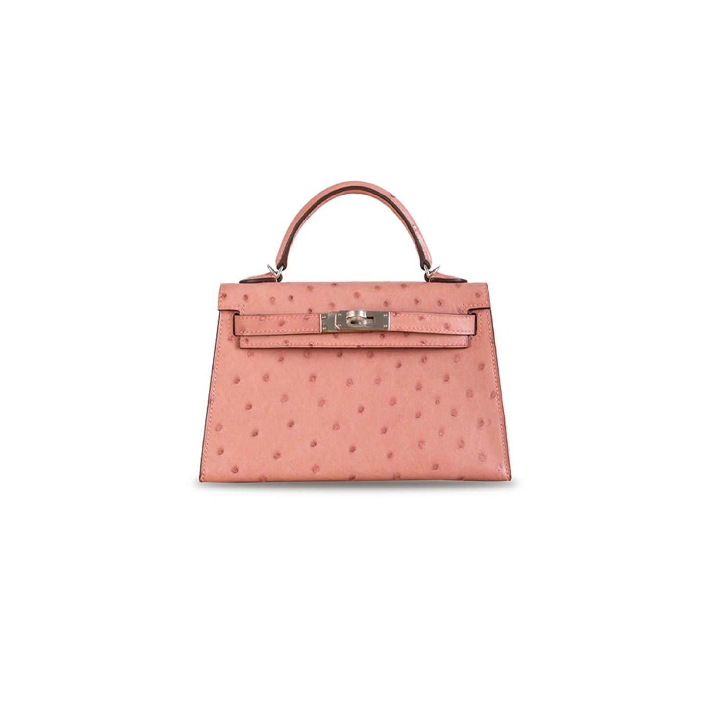 H**mes master mini kelly ii ostrich skin bubble powder (19*12*5.5cm)