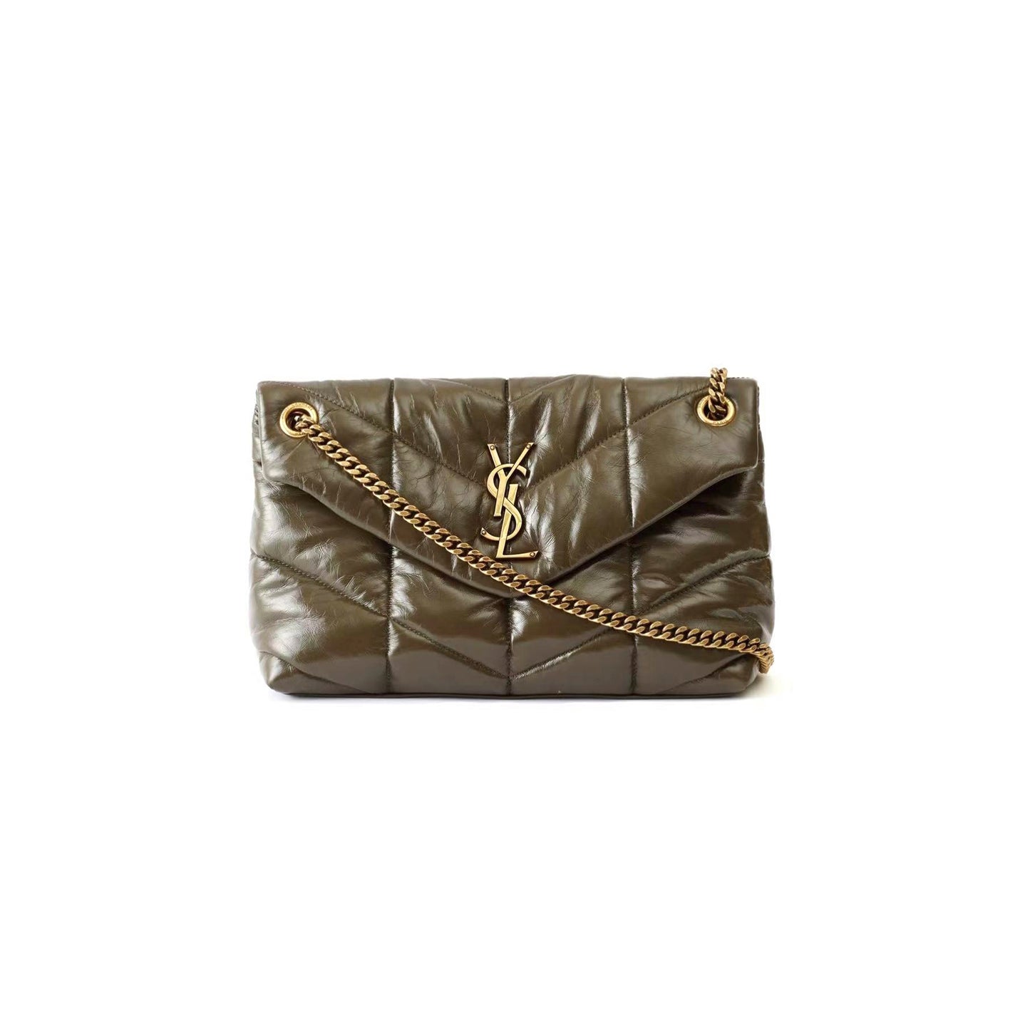 Y*L puffer small chain bag in crinkled leather 577476200452 (29*17*11cm)