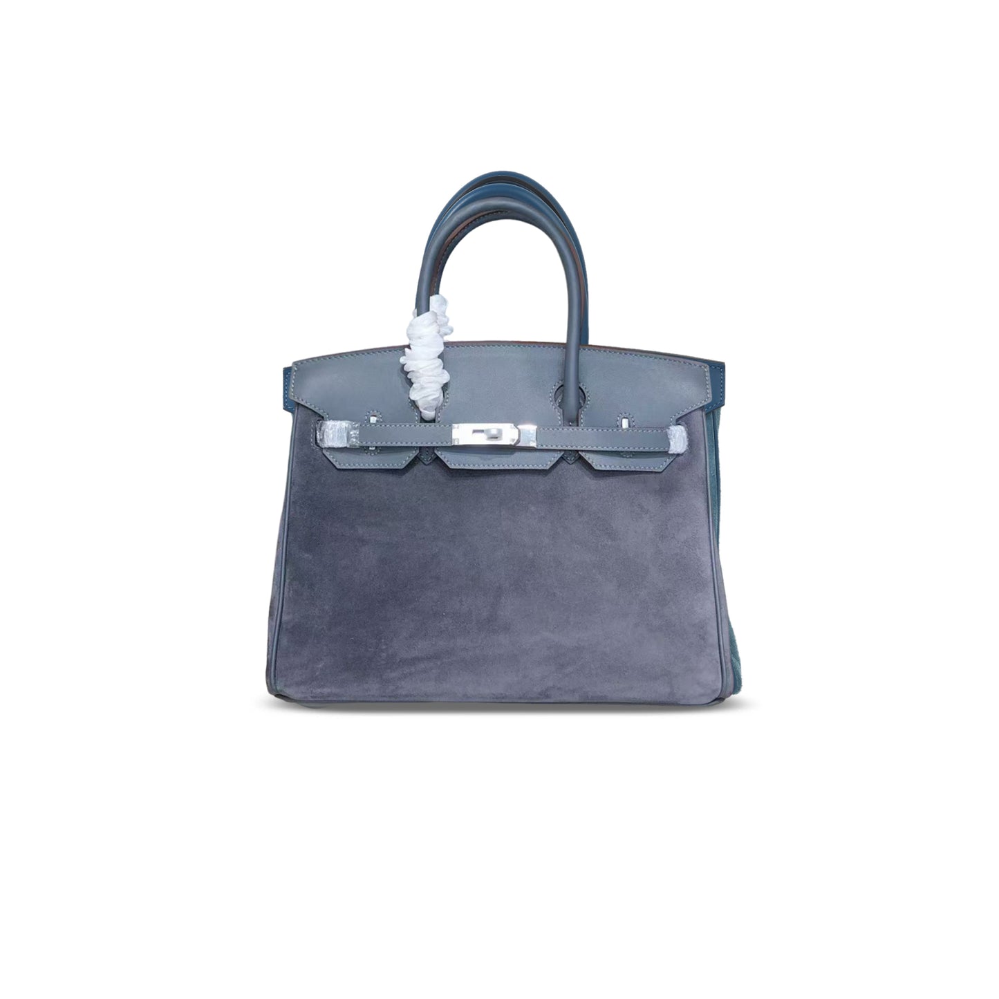 H**mes MASTER BIRKIN 30 SUEDE AND SWIFT PALLADIUM HARDWARE (30*22*16cm)