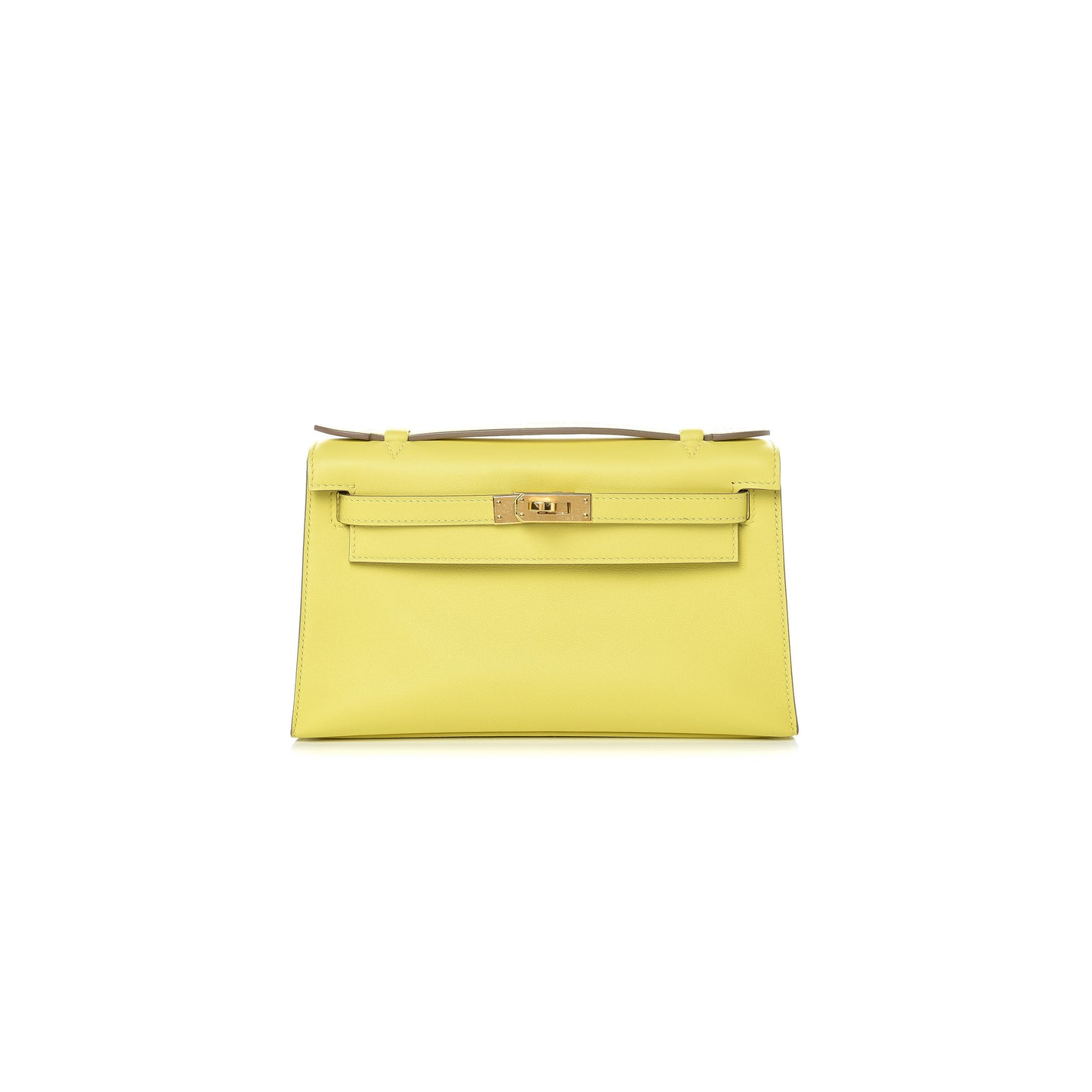 H**mes master swift kelly pochette clutch yellow (22*14*7cm)