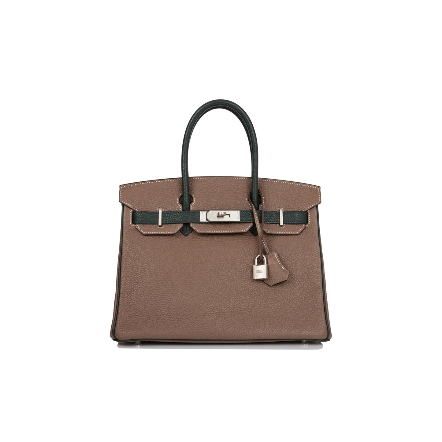 H**mes special order (hss) birkin 30 etoupe and vert fonce togo brushed palladium hardware ( 30cm*22*16cm)
